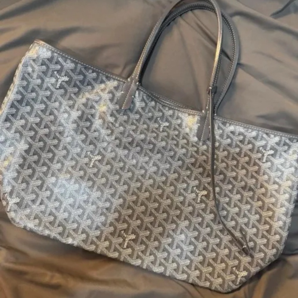 Medium size Gray Patterned Tote Bag - Designer St… - image 3